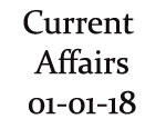 Current Affairs 1st January 2018